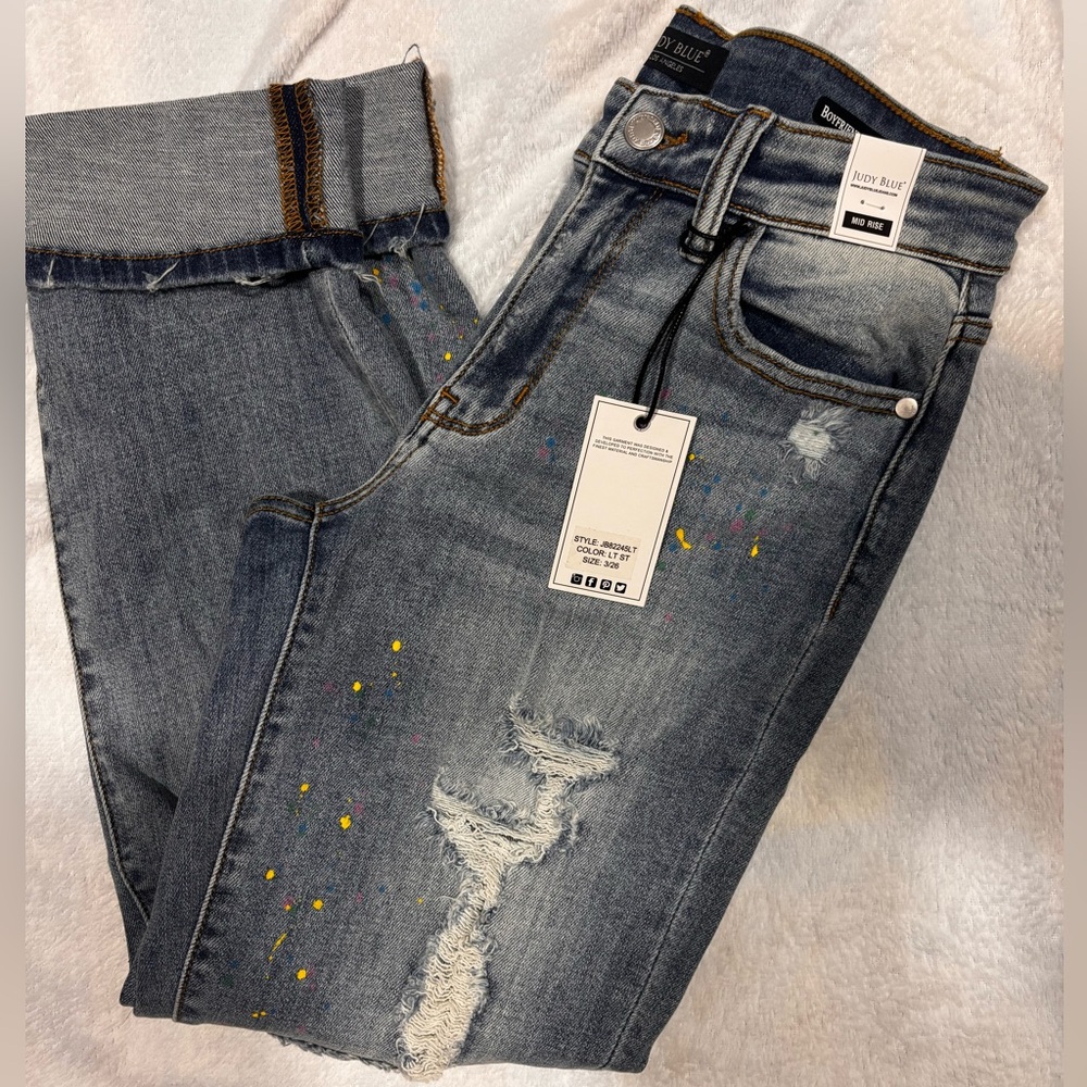 JUDY BLUE WOMENS BF JEANS NWT